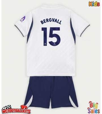 Tottenham Hotspur Lucas Bergvall #15 Replica Home Stadium Kit for Kids 2026-27 Short Sleeve (+ pants)